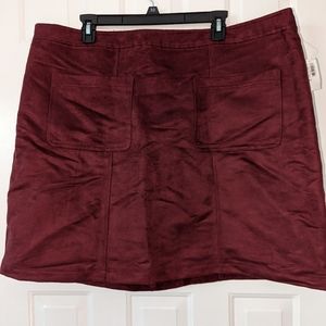 Old Navy suede high waist skirt